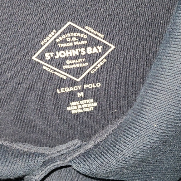 ST John's Bay Long Sleeve Polo Shirt, Size Medium - Picture 3 of 4